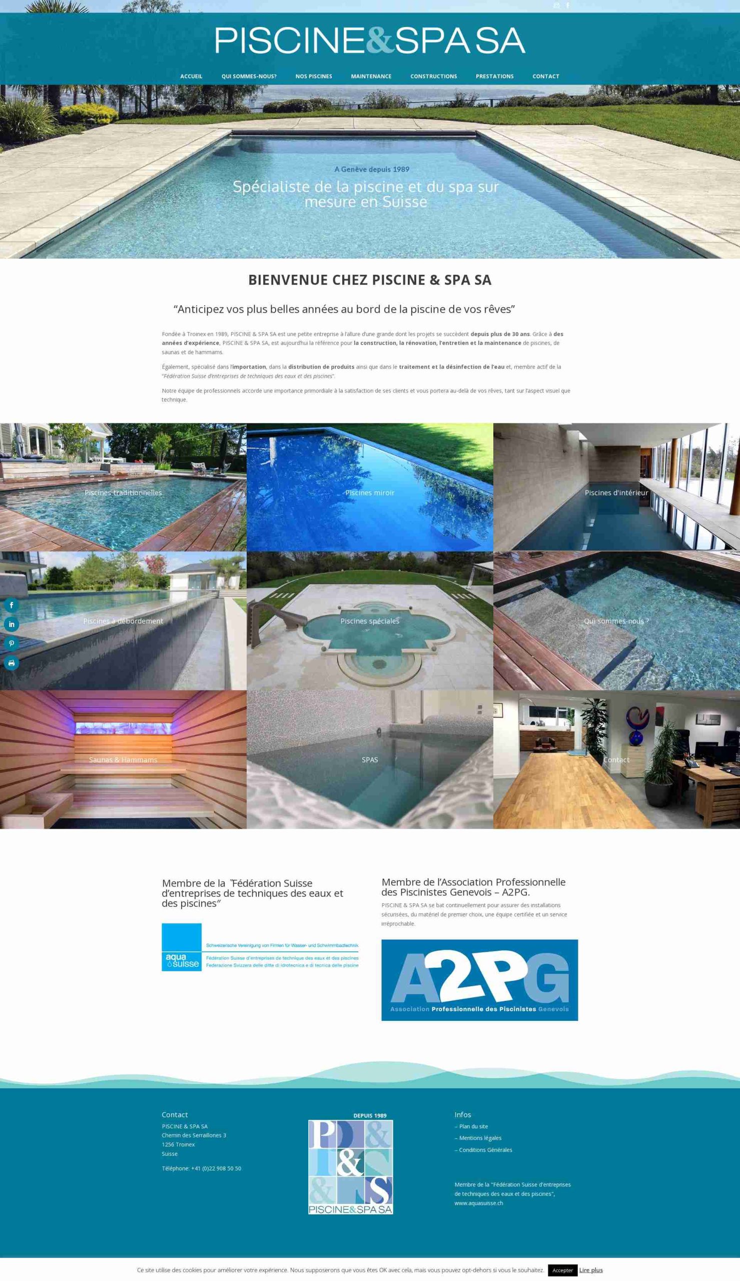 Piscine & Spa: construction de piscines, spas, saunas et hammams